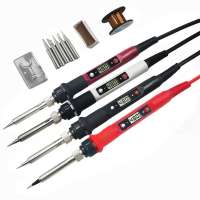 Green 80W Temperature Adjustable 220V 110V Electric Soldering Irons Welding Solder Iron Kit with Soldering Iron Accessories