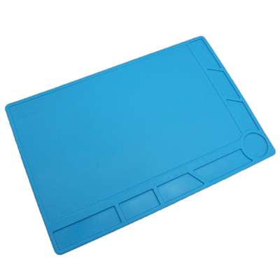 34*23cm Heat Insulation Silicone Repair Mat with Scale Ruler and Screw Position for Soldering Iron, Phone and Computer Repair