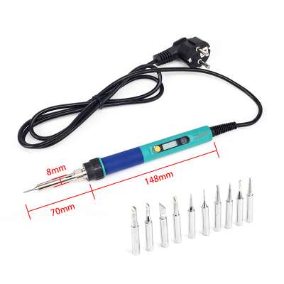 Green 936d 220V 60W LCD Temperature Adjustable Electric Soldering iron+10 tips